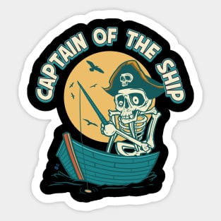 Captain of the Ship - Skeleton Pirate Graphic Sticker